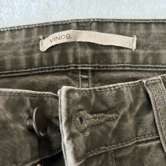 Vince Crop Skinny Ankle Jean Olive Green Size 27 - Picture 4 of 15
